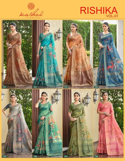 Kashvi Rishika Vol 1 Wholesale saree dealer in Hyderabad